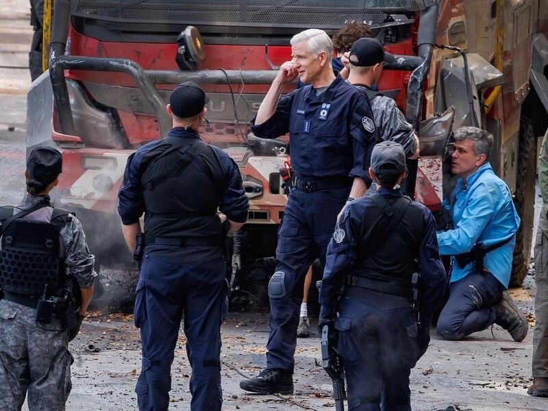 Foto del rodaje de la película «Godzilla y Kong: Supernova»